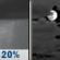 Sunday Night: Slight Chance Rain Showers then Mostly Cloudy